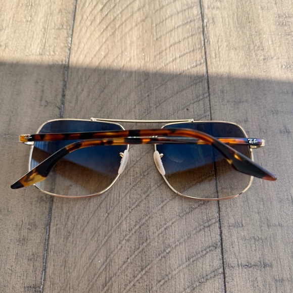 Ray Ban Sunglasses RB3699 Gold Frame with Brown Gradient Lenses, 59-18-145 - Picture 6 of 14